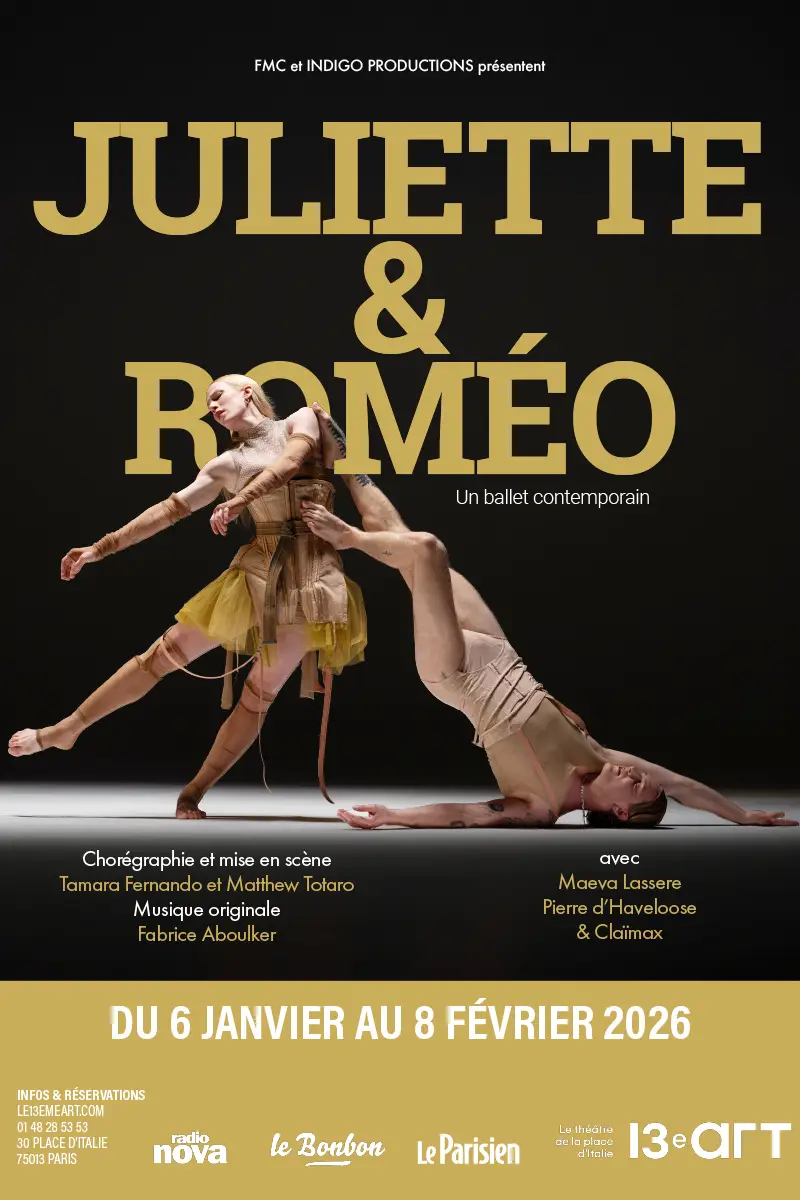 Affiche du spectacle "Juliette et Roméo" au 13e Art