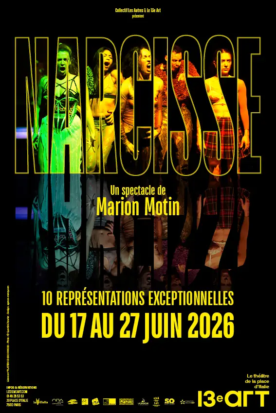 Affiche du spectacle "Narcisse" au 13e Art