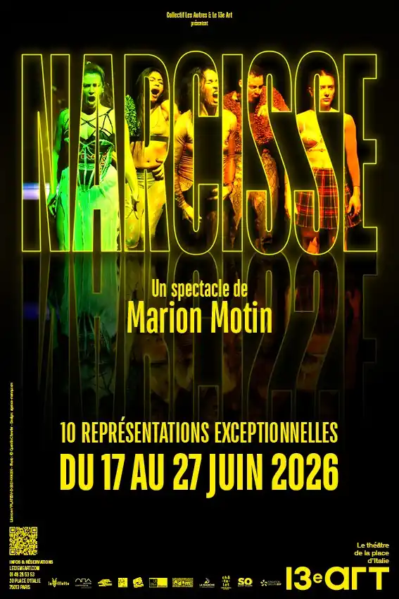 Affiche du spectacle "Narcisse" au 13e Art